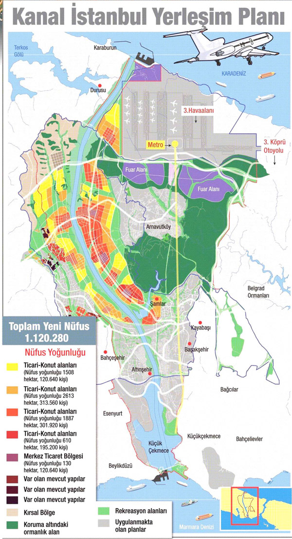kanal istanbul un haritasi resmen yayimlandi internet haber
