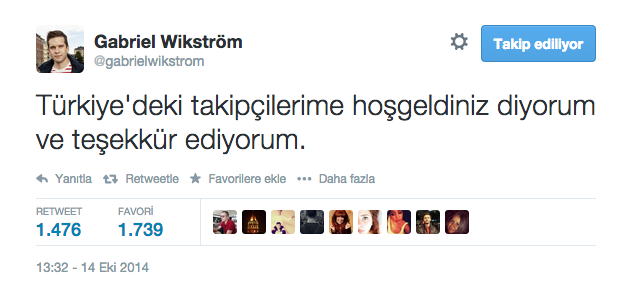iseveç sağlık bakanı Gabriel Wikström twitter hesabı